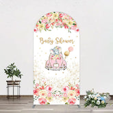 Lofaris Colorful Floral Elephant Baby Shower Arch Backdrop